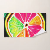 Neon Citrus Fruit Fiesta Bad Handdoek (Handdoek)