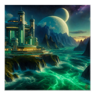Neon City beroemd gemaakt door The Electric Zee Perfect Poster