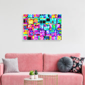 Neon City Canvas Afdruk (Insitu (Woonkamer))