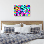 Neon City Canvas Afdruk (Insitu (Slaapkamer))