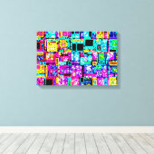 Neon City Canvas Afdruk (Insitu (Houten vloer))