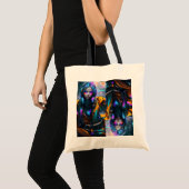Neon City Girl Canvas tas (Voorkant (product))