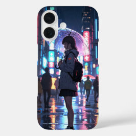 Neon City Girl iPhone 16 Hoesje