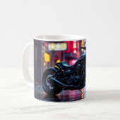 Neon City Motorcycle Koffiemok (Voorkant links)