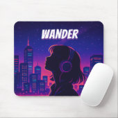 Neon City Night Mousepad Muismat (Met muis)
