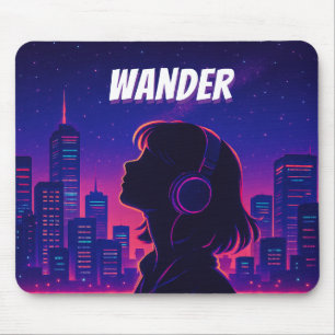 Neon City Night Mousepad Muismat