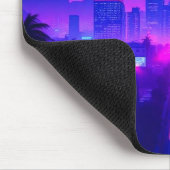 Neon City Synthwave Sunset XL Gaming Desk Mat Muismat (Hoek)