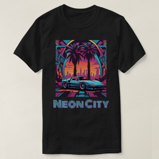 "NEON CITY" T-SHIRT (Design voorkant)