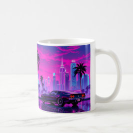 Neon City Tour met auto's Koffiekopje Koffiemok