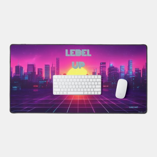 Neon City Twilight Desk Mat (Keyboard & Muis)