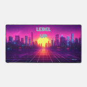 Neon City Twilight Desk Mat (Voorkant)