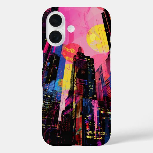 Neon Cityscape Case-Mate iPhone Case (Achterkant)
