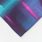 Neon Cityscape Fleece Deken (Hoek)