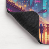 Neon Cityscape Muismat (Hoek)