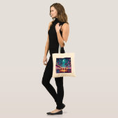 Neon Cityscape Tote Bag (Voorkant (model))