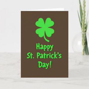 Neon Clover Kraft Papier Look Kaart