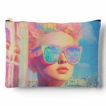 Neon Coastal Beauty met zonnebril
