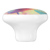 Neon Coastal Beauty met zonnebril Keramische Knop (Zijkant)