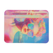 Neon Coastal Beauty met zonnebril Magneet (Horizontaal)