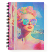 Neon Coastal Beauty met zonnebril