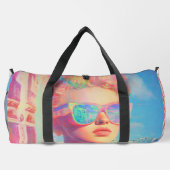 Neon Coastal Beauty met zonnebril Plunjezak (Achterkant)