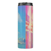 Neon Coastal Beauty met zonnebril Thermosbeker (Achterkant)