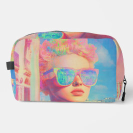 Neon Coastal Beauty met zonnebril Toilettasje