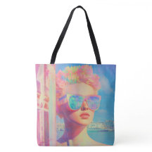 Neon Coastal Beauty met zonnebril