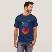 Neon Cocktail Drink Glow T-Shirt (Voorkant volledig)