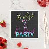 Neon Cocktail Modern Kunst Feest Servet (Insitu)