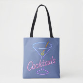 Neon Cocktails Sign Canvas tas (Voorkant)
