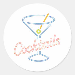 Neon Cocktails Teken Stickers