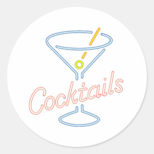 Neon Cocktails Teken Stickers