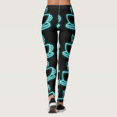 NEON COFFEE PRINT YOGA PANTS LEGGINGS (Achterkant)