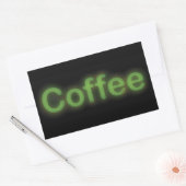 Neon Coffee Rechthoekige Sticker (Envelop)