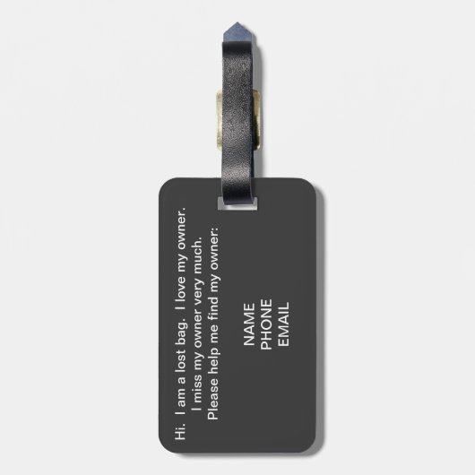 Neon Coffee-teken Bagagelabel (Achterkant verticaal)