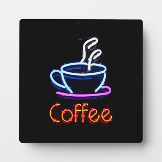 Neon Coffee-teken Fotoplaat (Voorkant)