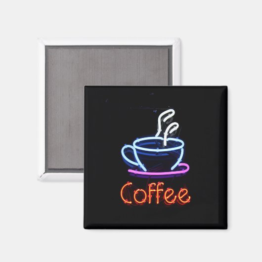 Neon Coffee-teken Magneet (Voorkant / Achterkant)