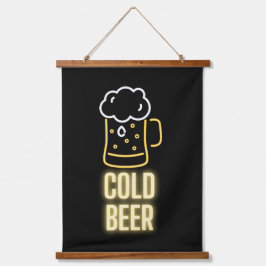 Neon Cold Beer Mok Hangend Wandkleed