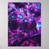 Neon Color Disco Ball Poster (Voorkant)