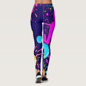 Neon Color Splash Art Leggings (Achterkant)