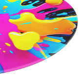 Neon Color Splash Art Snijplank (Hoek)