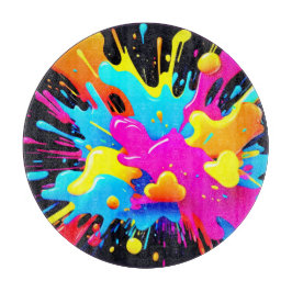 Neon Color Splash Art Snijplank