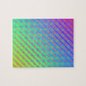 Neon Color Striped Patroon Legpuzzel (Horizontaal)