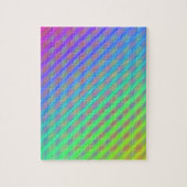 Neon Color Striped Patroon Legpuzzel (Verticaal)