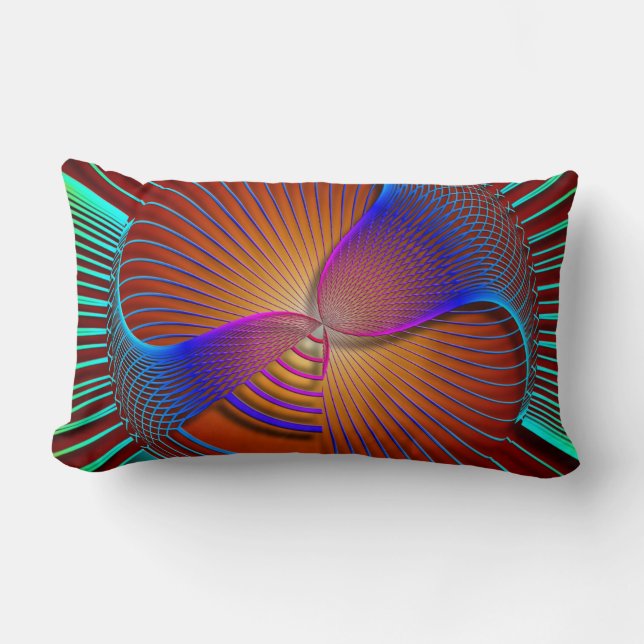 Neon Color Swirls-Sierkussen Kussen (Voorkant)