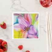 NEON COLORED LILY PAPER NAPKINS SERVET (Insitu)
