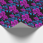 Neon Colored Roses Cadeaupapier (Hoek)