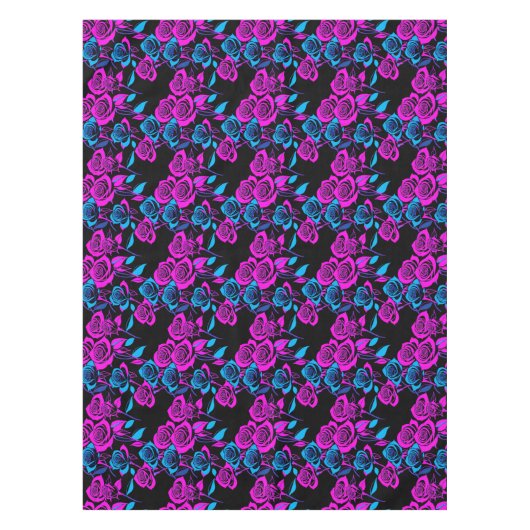 Neon Colored Roses Tafelkleed (Voorkant)