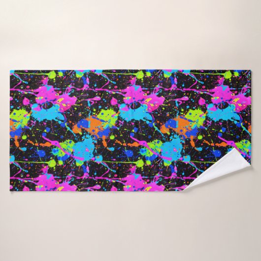 Neon Colorful Pattern Badhanddoek (Badhanddoek)